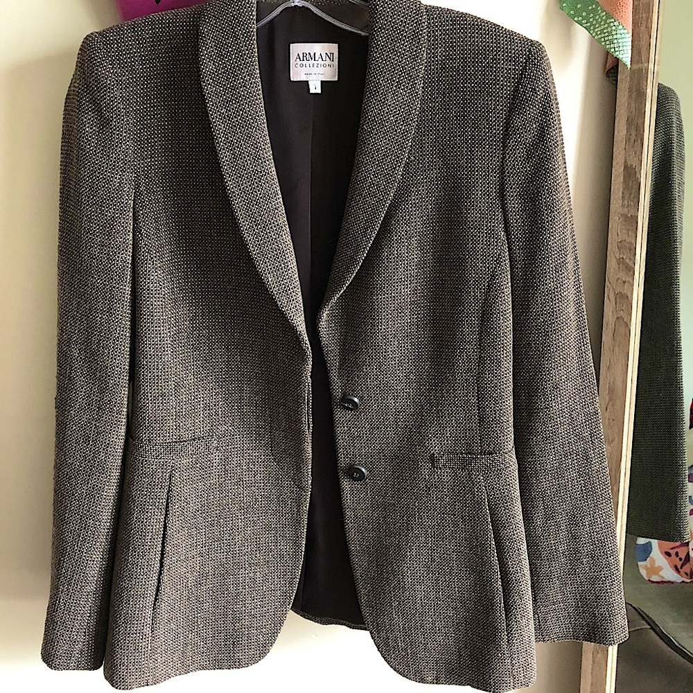 Vintage Armani Blazer, Sz 4, Italian, Wool & Silk